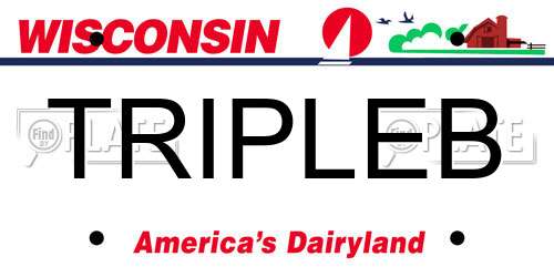 TRIPLEB Wisconsin License Plate