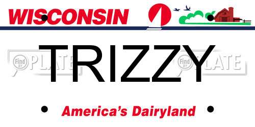 TRIZZY Wisconsin License Plate