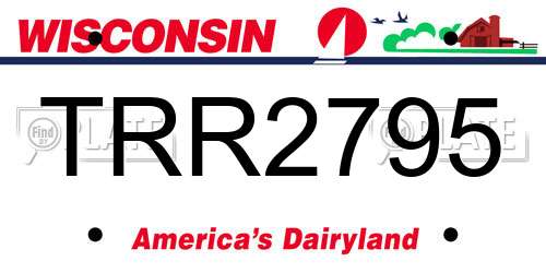 TRR2795 Wisconsin License Plate