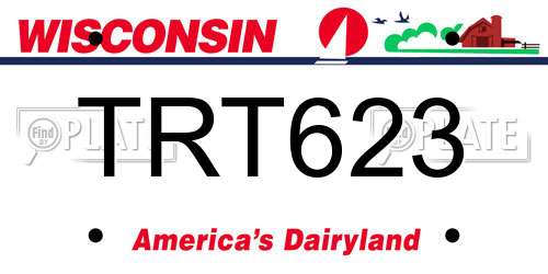 TRT623 Wisconsin License Plate