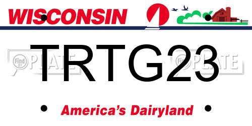 TRTG23 Wisconsin License Plate