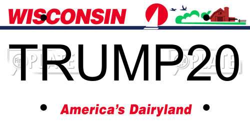 TRUMP20 Wisconsin License Plate