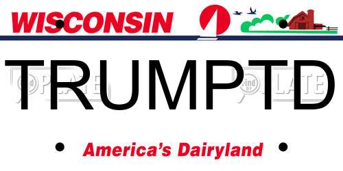 TRUMPTD Wisconsin License Plate