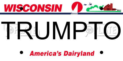 TRUMPTO Wisconsin License Plate
