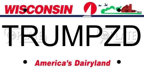 TRUMPZD Wisconsin License Plate