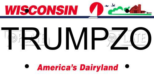 TRUMPZO Wisconsin License Plate