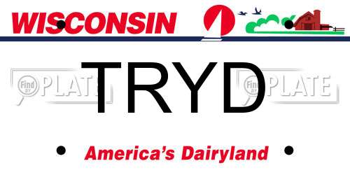 TRYD Wisconsin License Plate