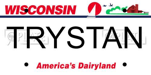 TRYSTAN Wisconsin License Plate