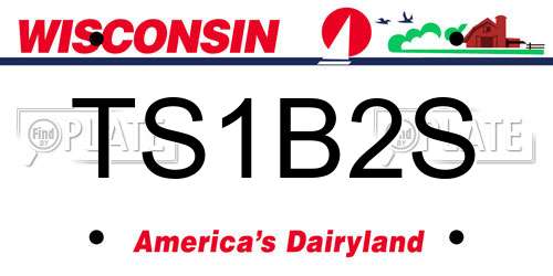 TS1B2S Wisconsin License Plate