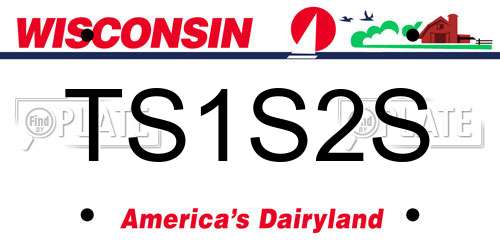 TS1S2S Wisconsin License Plate