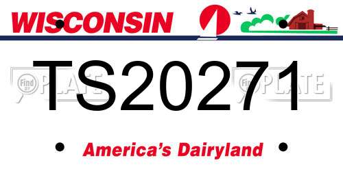 TS20271 Wisconsin License Plate