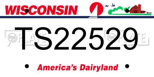 TS22529 Wisconsin License Plate