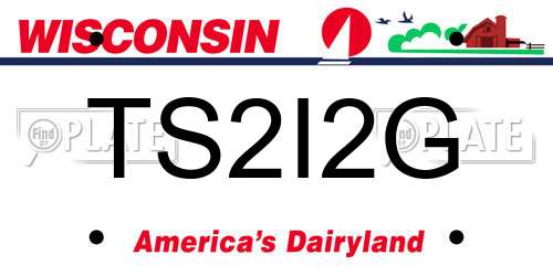 TS2I2G Wisconsin License Plate