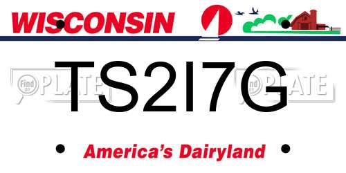 TS2I7G Wisconsin License Plate