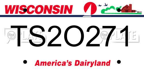 TS2O271 Wisconsin License Plate