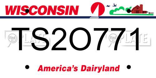 TS2O771 Wisconsin License Plate