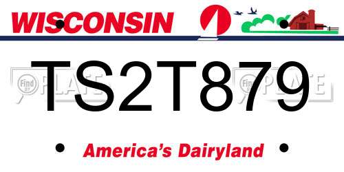 TS2T879 Wisconsin License Plate
