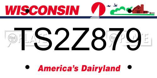 TS2Z879 Wisconsin License Plate