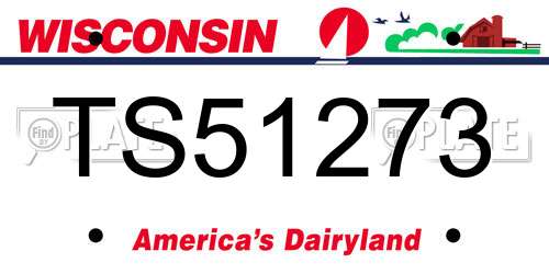TS51273 Wisconsin License Plate