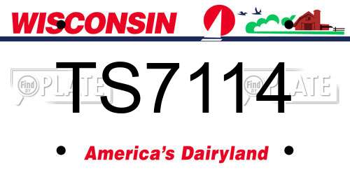 TS7114 Wisconsin License Plate