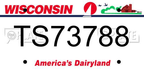 TS73788 Wisconsin License Plate