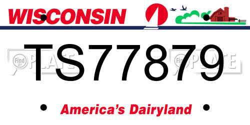 TS77879 Wisconsin License Plate