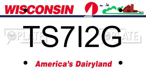 TS7I2G Wisconsin License Plate
