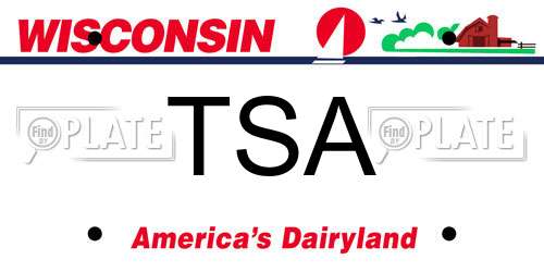TSA Wisconsin License Plate