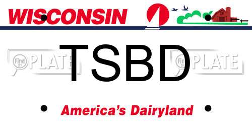 TSBD Wisconsin License Plate