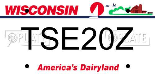 TSE20Z Wisconsin License Plate