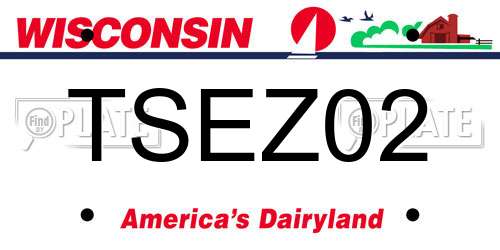 TSEZ02 Wisconsin License Plate