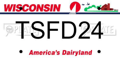 TSFD24 Wisconsin License Plate
