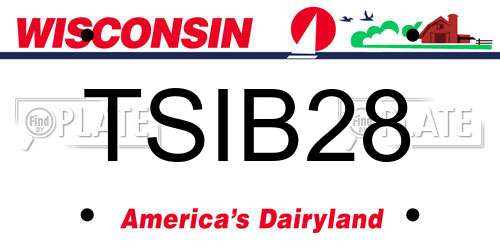 TSIB28 Wisconsin License Plate