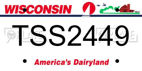 TSS2449 Wisconsin License Plate