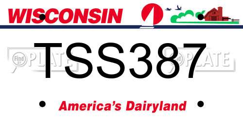 TSS387 Wisconsin License Plate