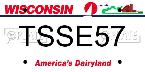 TSSE57 Wisconsin License Plate