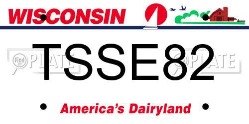 TSSE82 Wisconsin License Plate