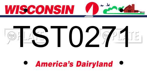 TST0271 Wisconsin License Plate