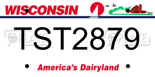 TST2879 Wisconsin License Plate