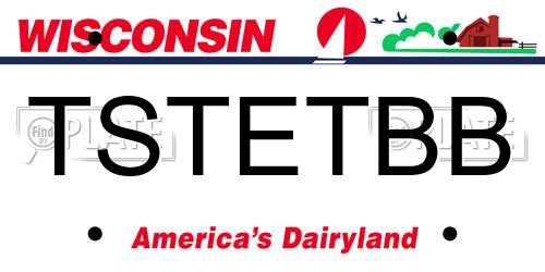 TSTETBB Wisconsin License Plate