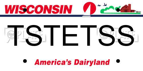 TSTETSS Wisconsin License Plate