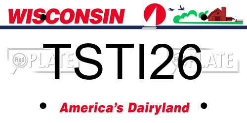 TSTI26 Wisconsin License Plate