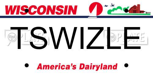 TSWIZLE Wisconsin License Plate