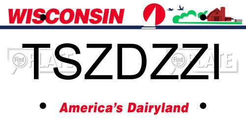 TSZDZZI Wisconsin License Plate