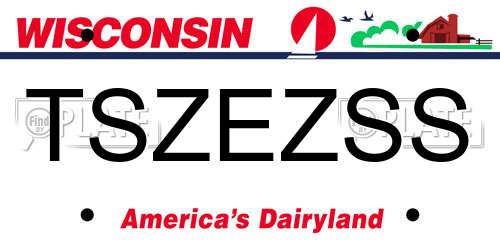TSZEZSS Wisconsin License Plate