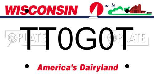 TT0G0T Wisconsin License Plate