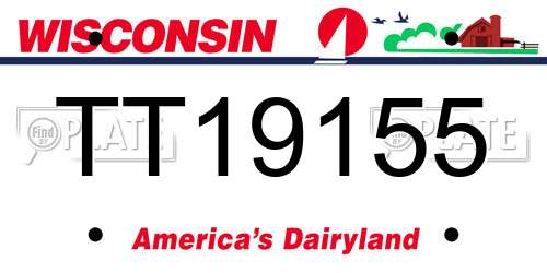 TT19155 Wisconsin License Plate