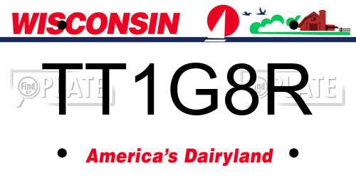 TT1G8R Wisconsin License Plate