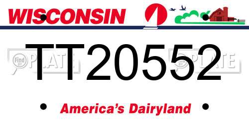 TT20552 Wisconsin License Plate