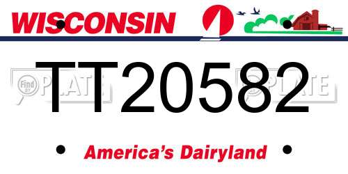 TT20582 Wisconsin License Plate